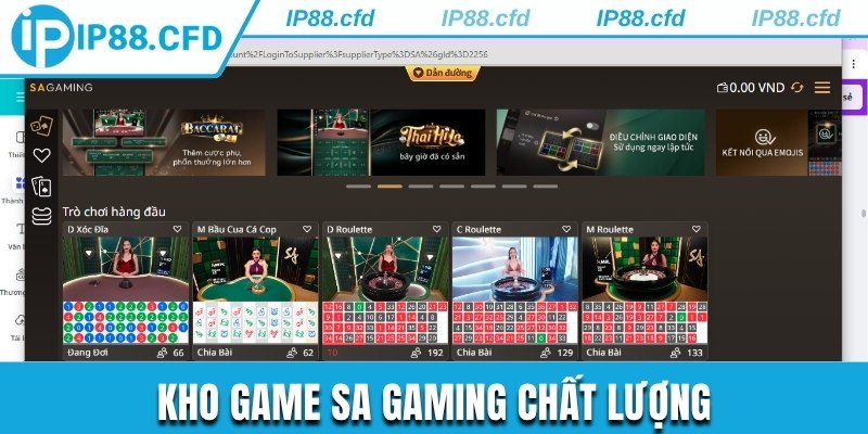 Kho game chất lượng của SA thu hút khách hàng